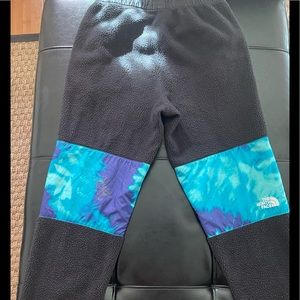 The North Face fleece with tie dye at the knee, size medium
